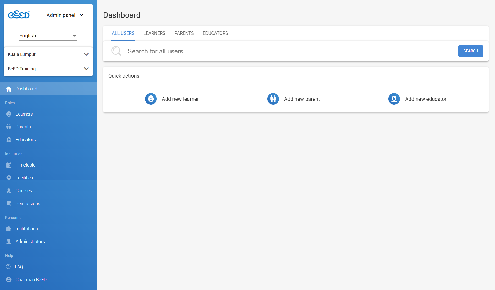 Admin Panel Legacy